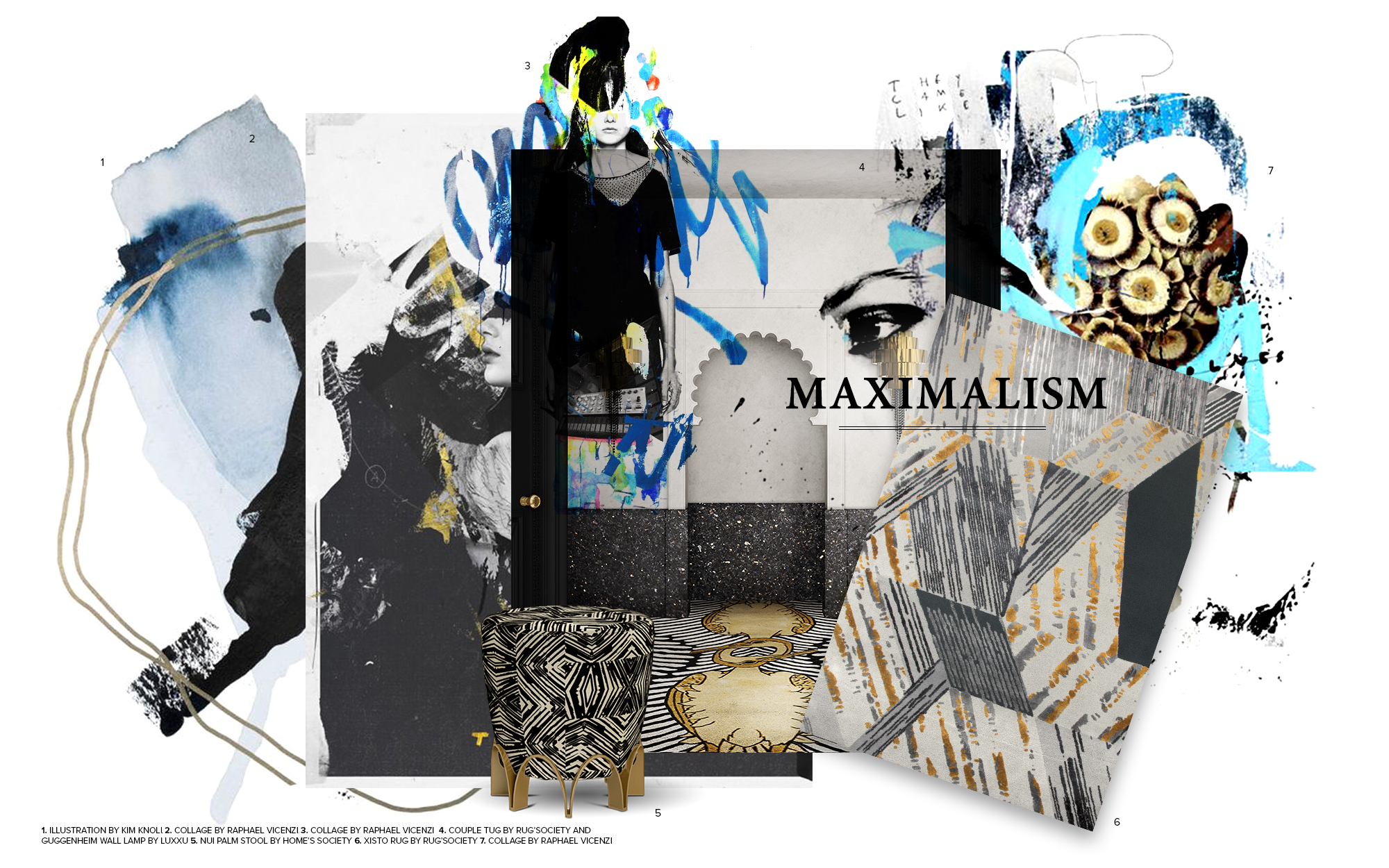 Moodboard Collection | Maximalism Interior Decor Trend for 2019 ...