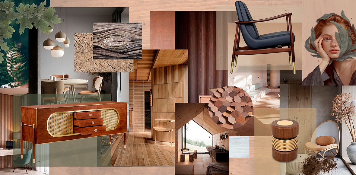 Moodboard Collection Raw Wood Design Trend TrendBook Trend Forecasting