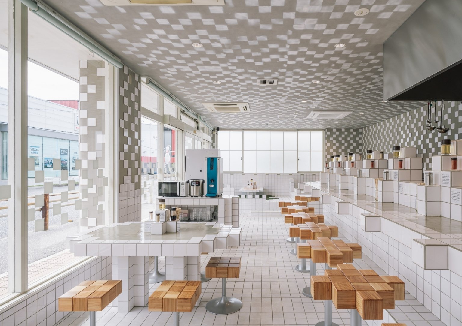 japanese store takes inspiration from retro games for decoration