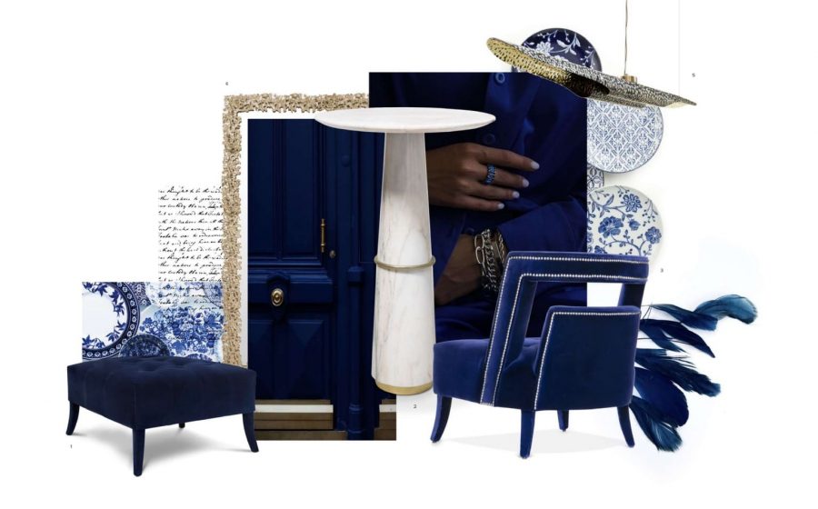 Interior Design Color-Midnight Blue, Modern Living Elegance